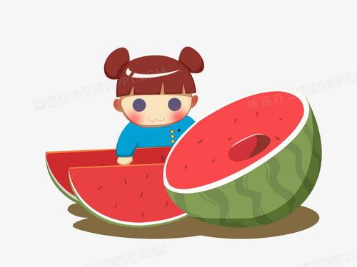 动漫吃瓜插画图,趣味横生的美食盛宴