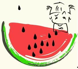 接着吃瓜怎么画